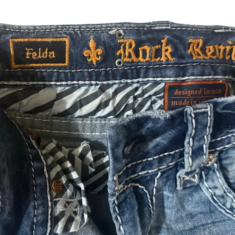 Rock Revival Felda Mid-Rise Ankle Skinny Jeans Size 27 - Picture 6 of 11